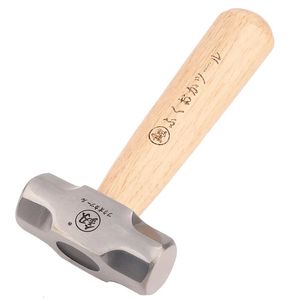 Mini Hammer FO-6028B Polished Solid Wood Short Handle Octagonal Hammer 1LB High Carbon Steel Small Hammer Manual Hardware Tool 240112