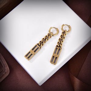 Earrings designer for woman designer official reproductions Yellow Brass gold-plated 18K brand designer luxury tassels anniversary gift with box 012