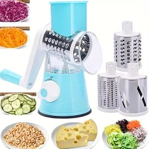 Döner Bitkisel Kesici Meyve Dilimleyici Manuel Gıda Gratates Patates Soyucu Havuç Grater Shredder Dicer Sebze Kıyıcı Mutfak Araçları 240113