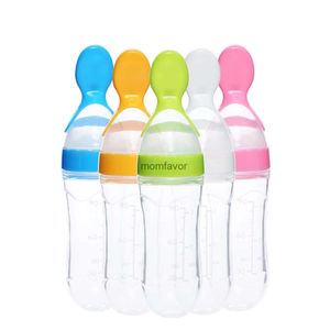 新しい哺乳瓶＃ベビースプーンボトルフィーダードロッパーシリコーンスプーン摂食用の子供たちの子供幼児の調理器具子供のアクセサリー新生児