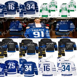 34 Auston Matthews Eishockeytrikot 16 Mitchell Marner William Nylander Ryan Reaves Morgan Rielly Max Domi Tyler Bertuzzi John Tavares Benutzerdefinierte Herrentrikots zum Verkauf