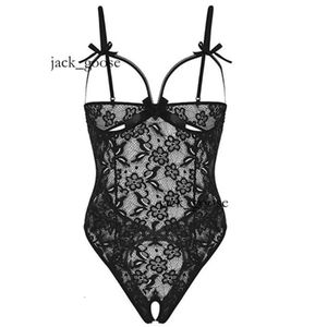 Lingerie sexy erótica pornô conjunto de lingerie feminina sexy meia-noite corte aberto floral renda e malha bodysuits de pelúcia com recorte nas costas pijamas lingerie ursinhos S-XXL multi 577