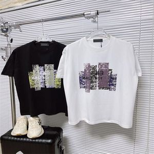 Men's Plus Tees & Polos new high-grade cotton printed T-shirt round neck stitching pullover short sleeves women's tank top sweatshirt 24566