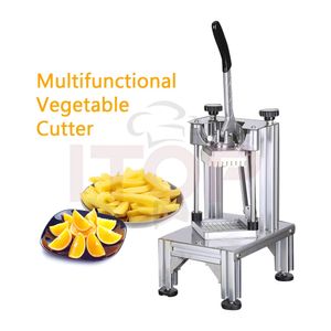 ITop Manual Fries Cutter Potato Chips Morot Slicer rostfritt stål Vegetabilisk frukttrådmaskin Dicer med 4 blad 240113