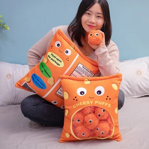 6 Stück 9 Stück süßes Plüsch-Käse-Puff-Spielzeug, gefüllt mit weichem Stoff, eine Tasche mit Schlangen-Puff-Kissen, kreatives Kinderspielzeug, Geschenk für Kinder 240113