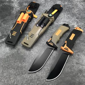 Coltello da sopravvivenza militare a lama fissa Bear Grylls Ultimate 7Cr13 Lama con manico in gomma Coltelli da combattimento da campeggio da caccia esterna