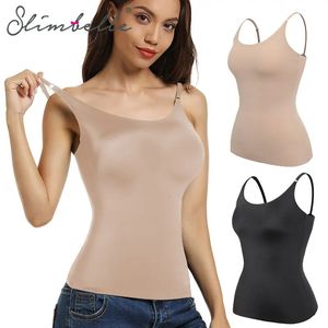 Damenbauchregelung Shapewear Glattes Körperforming Camisol -Tanktops Abschleife Unterwäsche nahtlose Kompressionshaperweste 240113