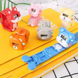 Cool Multi-Color Accessoires Dog Plastik Tierreihe Deformation Kinder Geschenk Elektronische Kinder Watch Toy Digital Uhren 240113