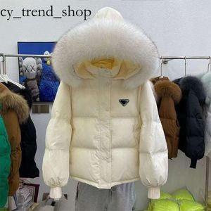 Designer Women's Down Jacket Parkas Brand Fashion Loose Thickened Short Fox Big Fur Collar White Fox Hoodie Duck Down Outerwear Coats Outdoor Hooded Down Jacket 16