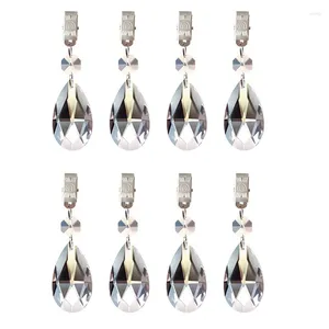 Pendant Necklaces 8Pcs Tablecloth Weights Heavy Crystal Weight Heartshape Hangers Pendants For Dinner Table Cloth Outdoor