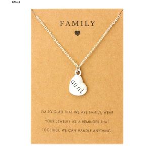 Aunt Sister Uncle Pendants Chain Necklaces Grandma Grandpa Family Mom Daughter Dad Father Brother Son Fashion Jewelry Love Xt4g