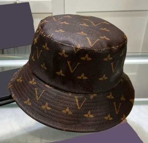 Mens Luxury Bucket Hats Designer Leather Hat For Women Fisherman Cap Casquette Beach Hats Sun Letters Fashion Flat Wide Brim Hat V9cx