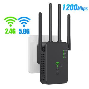 Wireless 5G WiFi Repeater 1200Ms Router Wifi Booster Dual Band Long Range Extender 5Ghz Signal Amplifier 240113
