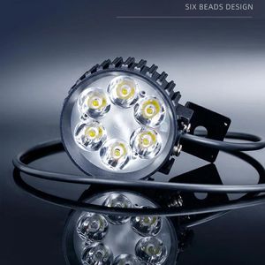 Lights Headlight with Horn 2 in 1 E Bike Front Light 36V 48V Six Beads Spotlight for Electric Bike Scooter