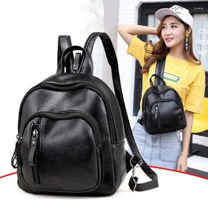 School Bags Anti-theft Soft PU Leather Backpack Women Vintage Shoulder Bag Ladies Mini Travel Girls Mochila Feminina