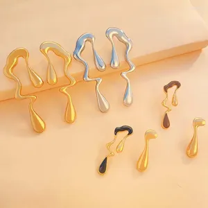 Ohrstecker Kreative Metall Unregelmäßige Wassertropfen Für Frauen Vintage Gold Farbe Geometrische Lange Schmuck Zubehör