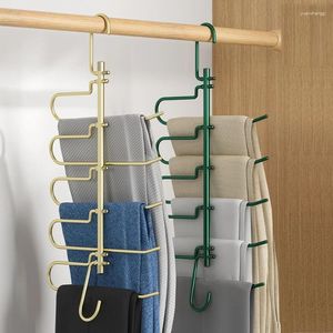 Hangers Multi-function 5 In 1 Magic Trouser Rack Assembled Folding Pant Tie Scarf Hanging Shelves Wardrobe Storage Organizer