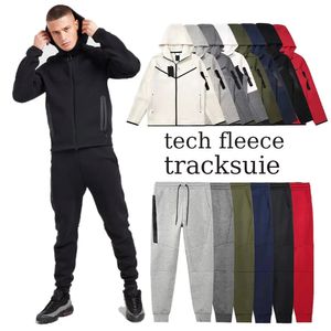 Mens Tracksuit Tech Fleece Sweatsuit UKdrill DripNSW Greenwig Hoodie Conjunto de duas peças Designer com manga feminina Zip Jacket Calças Tamanho S M L XL XXL XXXL