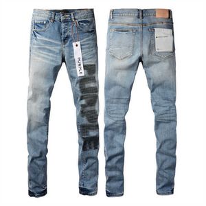 Jeans di marca viola 2024 Designer di primavera Pantaloni in denim da uomo Pantaloni di moda Design dritto Retro Streetwear Pantaloni sportivi casual Usa High Street Slts