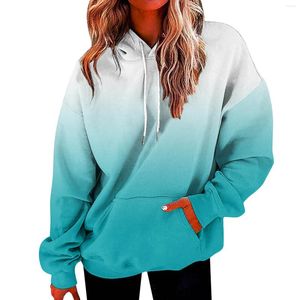 Frauen Hoodies Frauen Sweatshirts Drucken Langarm Tops Mode Pullover Farbverlauf Im Frühling Jugendliche Frau Kleidung