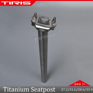 وظائف Tiris Titanium دراجة Seatpost Bicycle Excessories Cycling Parts Post Post Layback Pitch 27.2 31.6