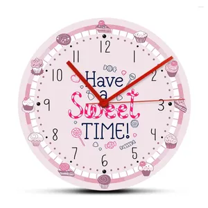 Wall Clocks Have A Sweet Time Desserts Theme Clock Modern Design For Bakery Kitchen Girl Room Art Sweetmeats Hanging Watch