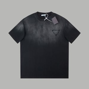 最新の夏のデザイナーTシャツハイエンドレトロ洗浄テクノロジー私たちサイズのTshirtのゆるいバージョン高品質の高級ブランドメンズ短袖Tシャツ