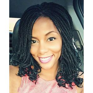 Ombre Caixa Vermelha Trançado S Para Mulheres Negras Resistente Ao Calor Crochet Kinky Twist Africano Sintético Curto Bob Trança Cabelo 240113