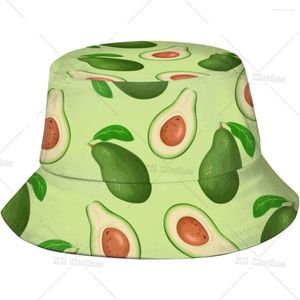 Berretti Cappello da pescatore con avocado alla frutta per donna Uomo Adolescente Beach Outdoor Fashion Packable Sun Cap Cappellini da pesca Pescatore