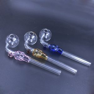 Balancer Skull Glass Pipe Pyrex Oil Burner Pipe Colorful Glass Reting Pipes Högkvalitativ olje Adapter Partihandel Billigaste pris