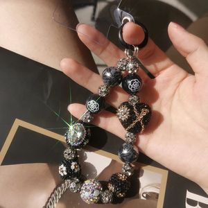 Mobile Phone Lanyard Camera Accessories Antidrop Wide Wristband Luxury Love Dark Sweet Cool Universal Pendant 240113