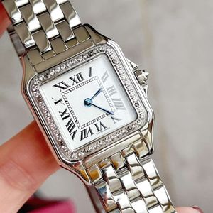 Kadınlar Panthere Diamond Montre Panthere 5a Yüksek Kaliteli İsviçre Kuvars Hareketi Uhren Paslanmaz Kayış Bilezik Montre Carter Wristwatch Z4GJ