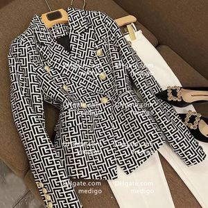 Ternos femininos blazers maré marca de alta qualidade retro designer de moda presbiopia labirinto série terno jaqueta leão trespassado magro plus size roupas femininas