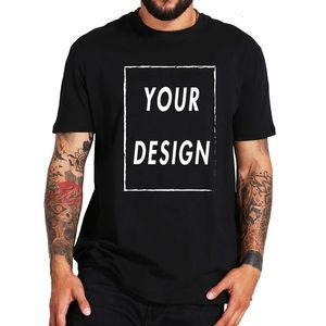 Maymavarty Tamanho UE 100% Algodão Camiseta Personalizada Faça Seu Design Texto Homens Mulheres Imprimir Design Original Presentes Camiseta 240113
