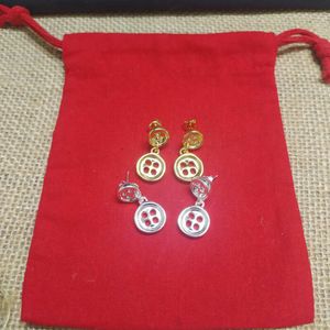 Modemärke smycken örhängen spanska unode50 -knapp med silverpläterad gåva