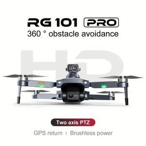 Drone RG101 GPS, câmera anti-vibração de inclinação panorâmica de 2 eixos, vídeo EIS FPV 1080P 360 ° para evitar obstáculos a laser, retorno de baixa potência, sem retorno de sinal