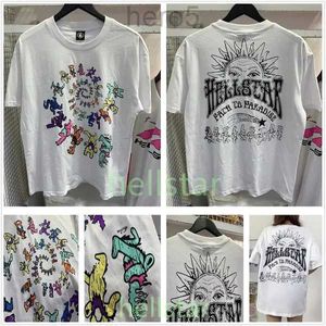 Hellstar-Shirt Designer-T-Shirt T-Shirts Grafik-T-Shirt Kleidung Kleidung Hipster Vintage gewaschener Stoff Straßen-Graffiti-Stil Cracking Geometrisches Muster Hallo AAGP