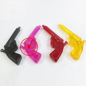 Latest Colorful Smoking Bubbler Thick Glass Pistol Gun Shape Pipes Portable Oil Rigs Filter Bowl Cigarette Holder Tube Waterpipe Bubble Hand Bong DHL