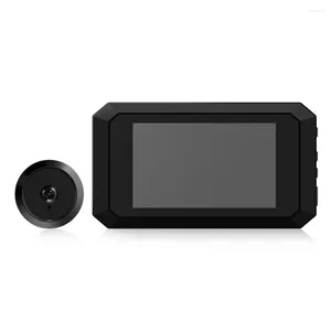 Дверные звонки Magic Eye, электронный видоискатель ночного видения, 3,97-дюймовый ЖК-экран, цифровой дверной видеорегистратор, камера 1080P, аккумулятор 1400 мАч