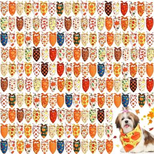 30pcs Thanksgiving Christmas Hunde Bandana Bulk Kürbislätzchen Fall Dreieck Schal für kleine mittelgroßen großen Haustier 240113