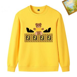 2024 Spring Autumn Animal Letter Print Mans Hoodies Cotton Pullover Fashion Jackets O-Neck Långärmad herrtröjor HSCWM003