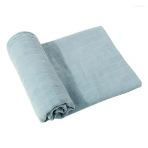 Blankets Style 120 120cm Baby Bamboo Cotton Cloth Towel Hug Blanket Wrap Swaddling Solid Color Bath