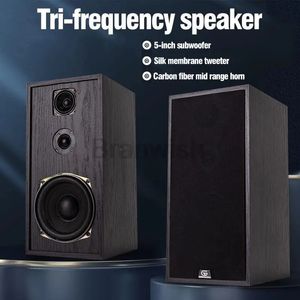 5 Inch Three-Way Subwoofer Speaker Bass Silk Film Tweeter Hifi Bluetooth Bookshelf Speaker Passive Monitor Fever Sound Box 1Pc 240113