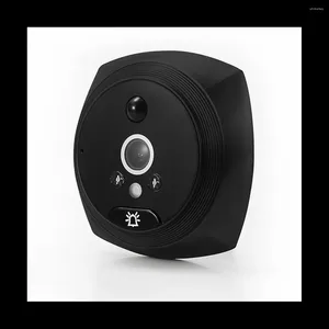 Doorbells 4.5 Inch LCD Screen Digital Doorbell 2MP 145° Night Vision PIR Door Eye Electronic Peephole Camera Viewer Black