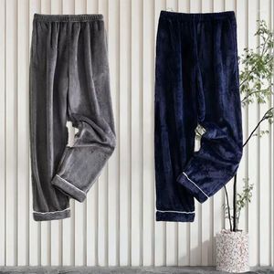 Indumenti da notte da uomo 2024 Pantaloni del pigiama di cotone allentato Abbigliamento da casa Inverno Solido Fondo all'ingrosso Pantaloni autunnali Abbigliamento da notte R56