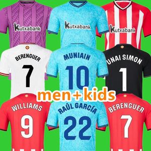 2023 2024 Jerseys de futebol BERENGUER 23 24 MUNIAIN WILLIAMS camisa de futebol RAUL GARCIA VILLALIBRE I.MARTINEZ Jersey Sancet terceiro GK preto UNAI SIMON Athletic BILBAO