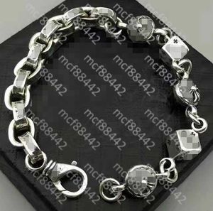 Bracciale S925 in argento sterling con ciondolo a forma di vento nazionale vintage per uomini e donne, gioielli per coppie 7jlf