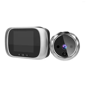 Dörrklockor Video Doorbell LCD Color Screen Digital Eye Electronic Peephole Door Camera Viewer Bell for Home Security
