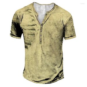 Men's T Shirts 2024 Arrivals Mens Man Streetwear 3D Print Tees Vintage Wing Pattern Top Buttons Casual Short Sleeve Shirt