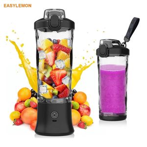 Portable Blender Rechargeble Travel Juicer Cup Electric Mini Personlig storlek Blender för smoothies och Shakes Fruit Juice Mixer 240113